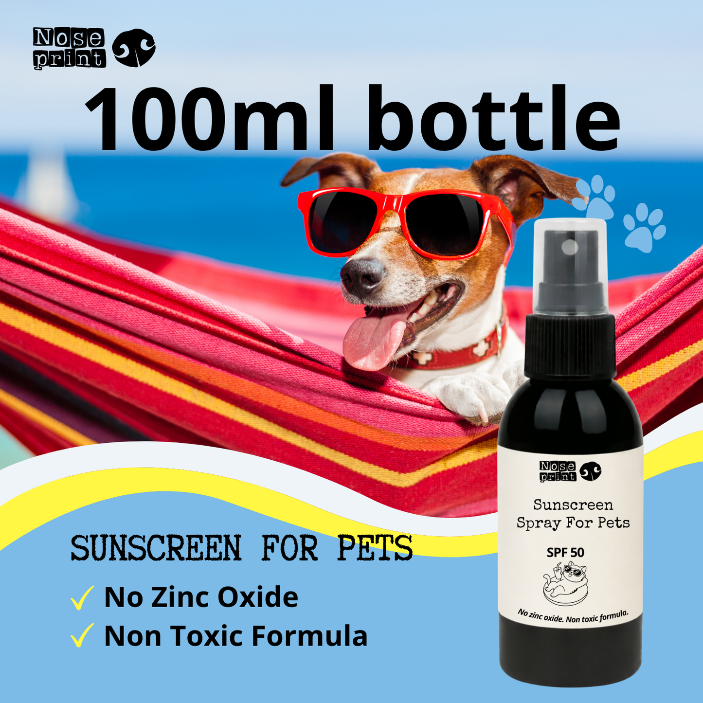 SPF 50 Spray for pets - NEW easy to remove formula 100ML