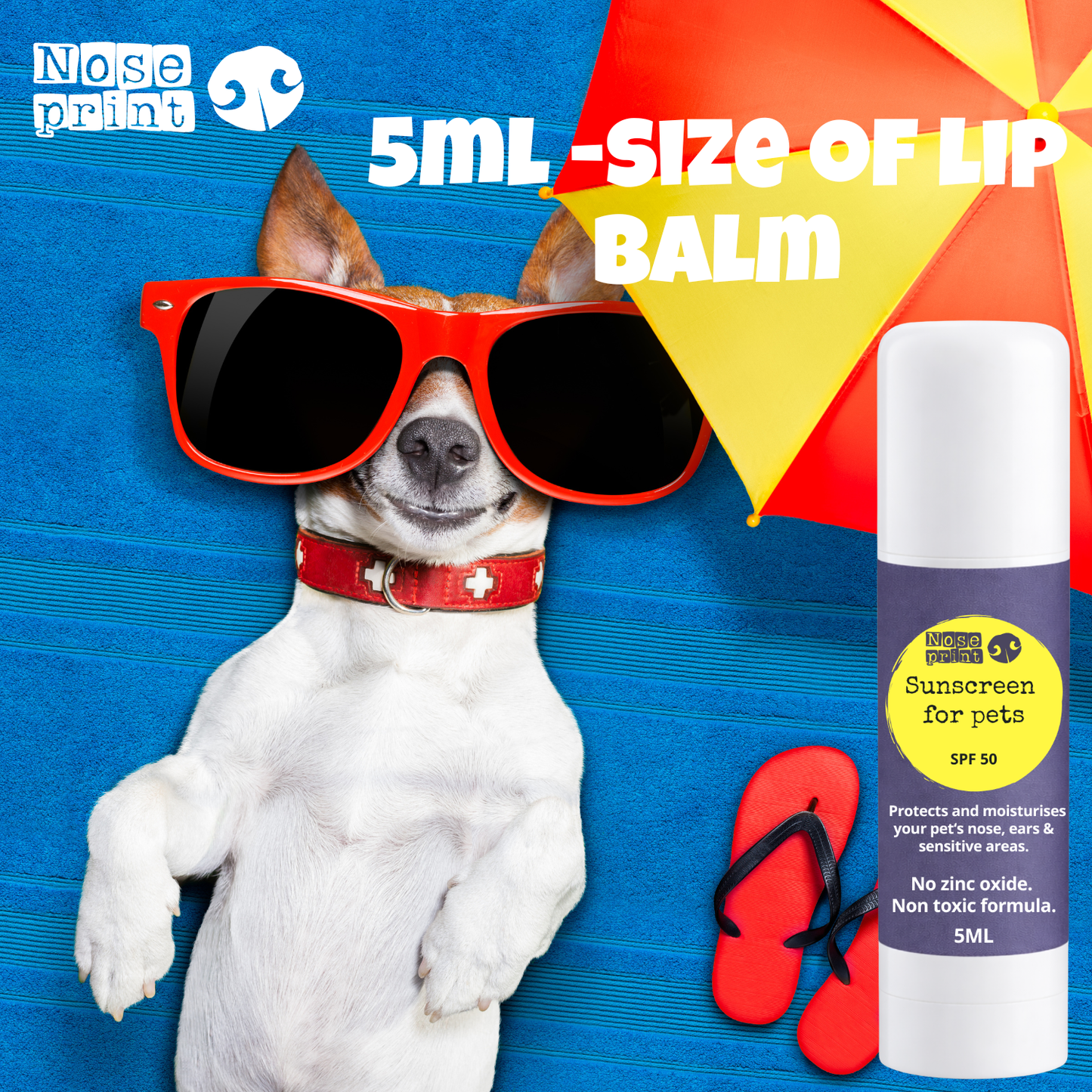 Pet sunscreen SPF 50 - 5ML travel size