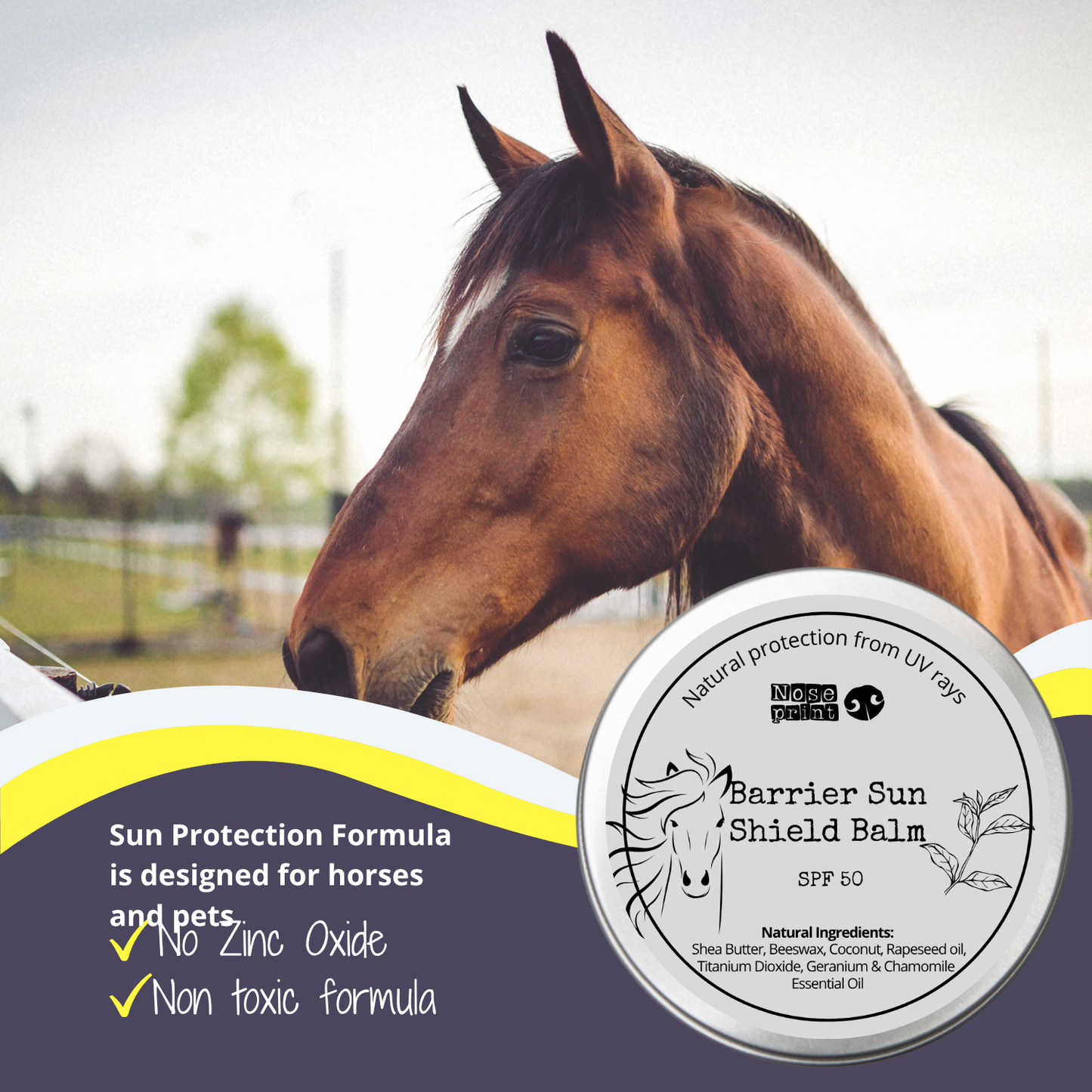 Horse Sunscreen SPF 50,  balm 100ml